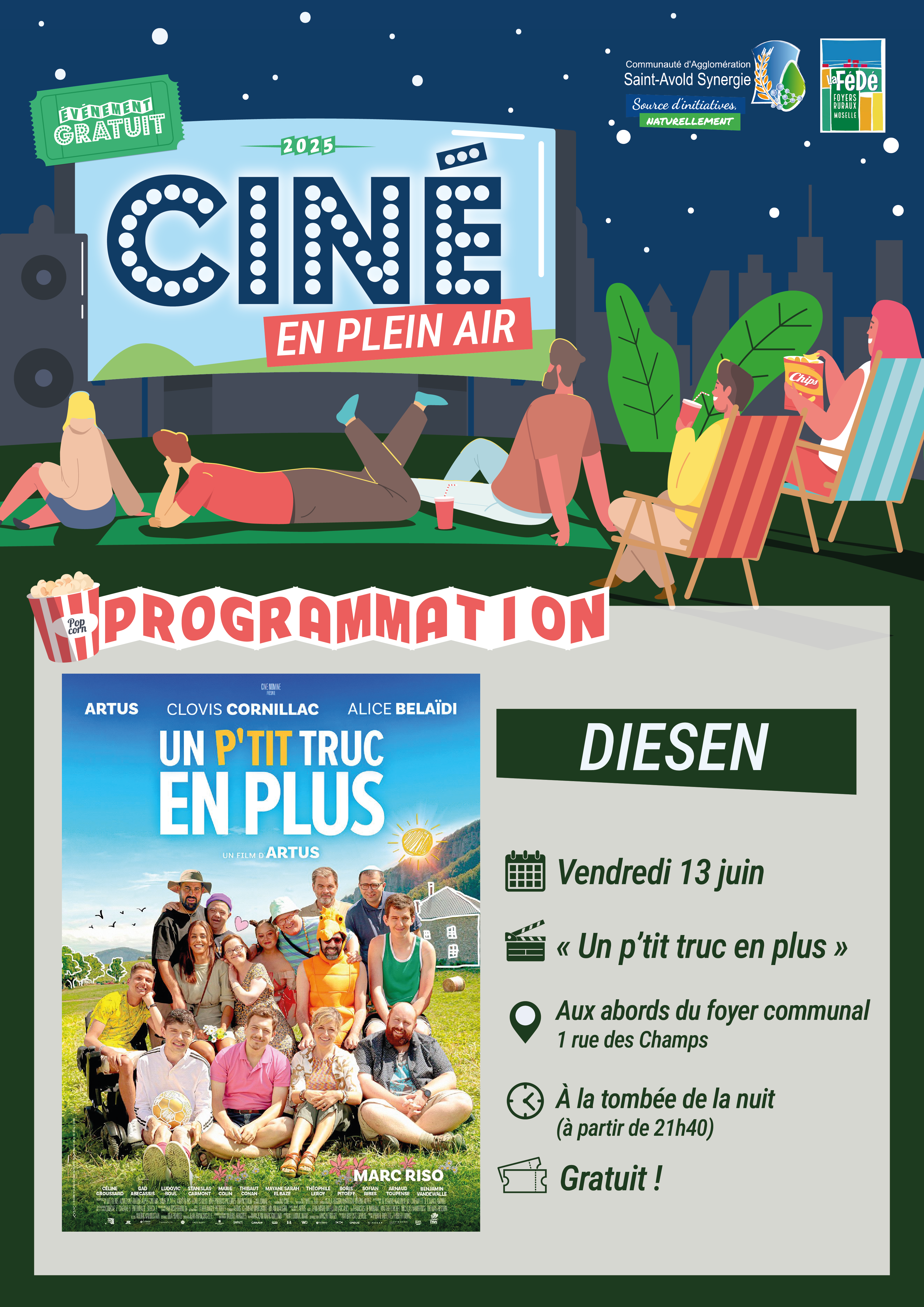 Affiche Cinéma plein air DIESEN 2025
