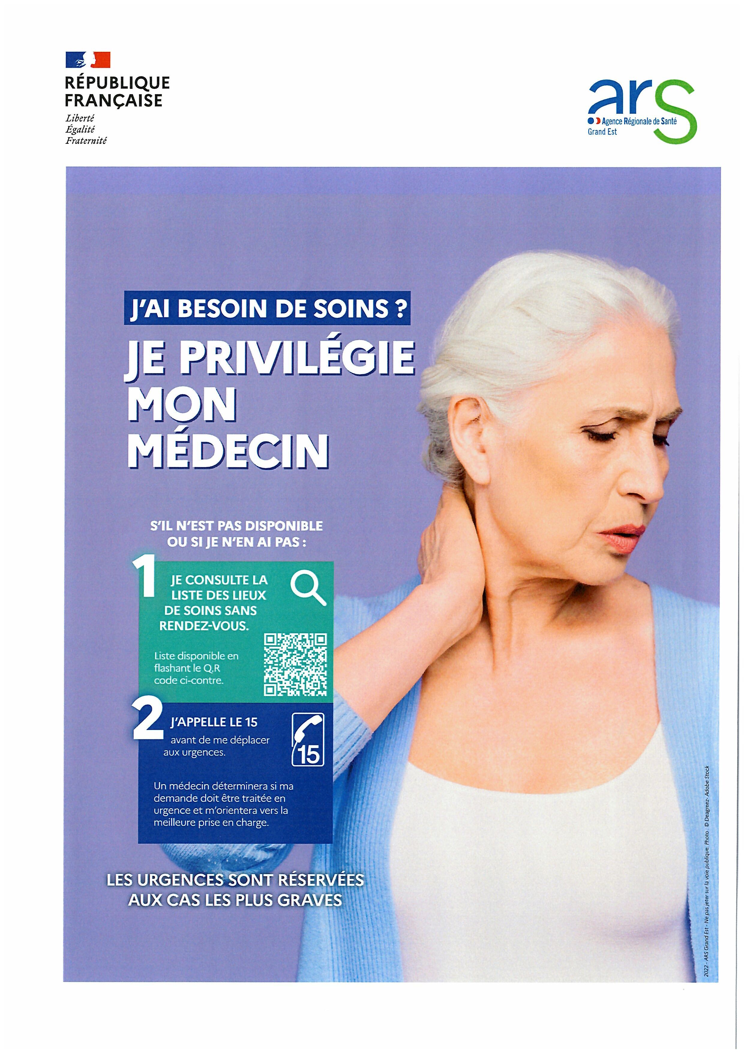 ARS le bon usage des urgences affiche 5