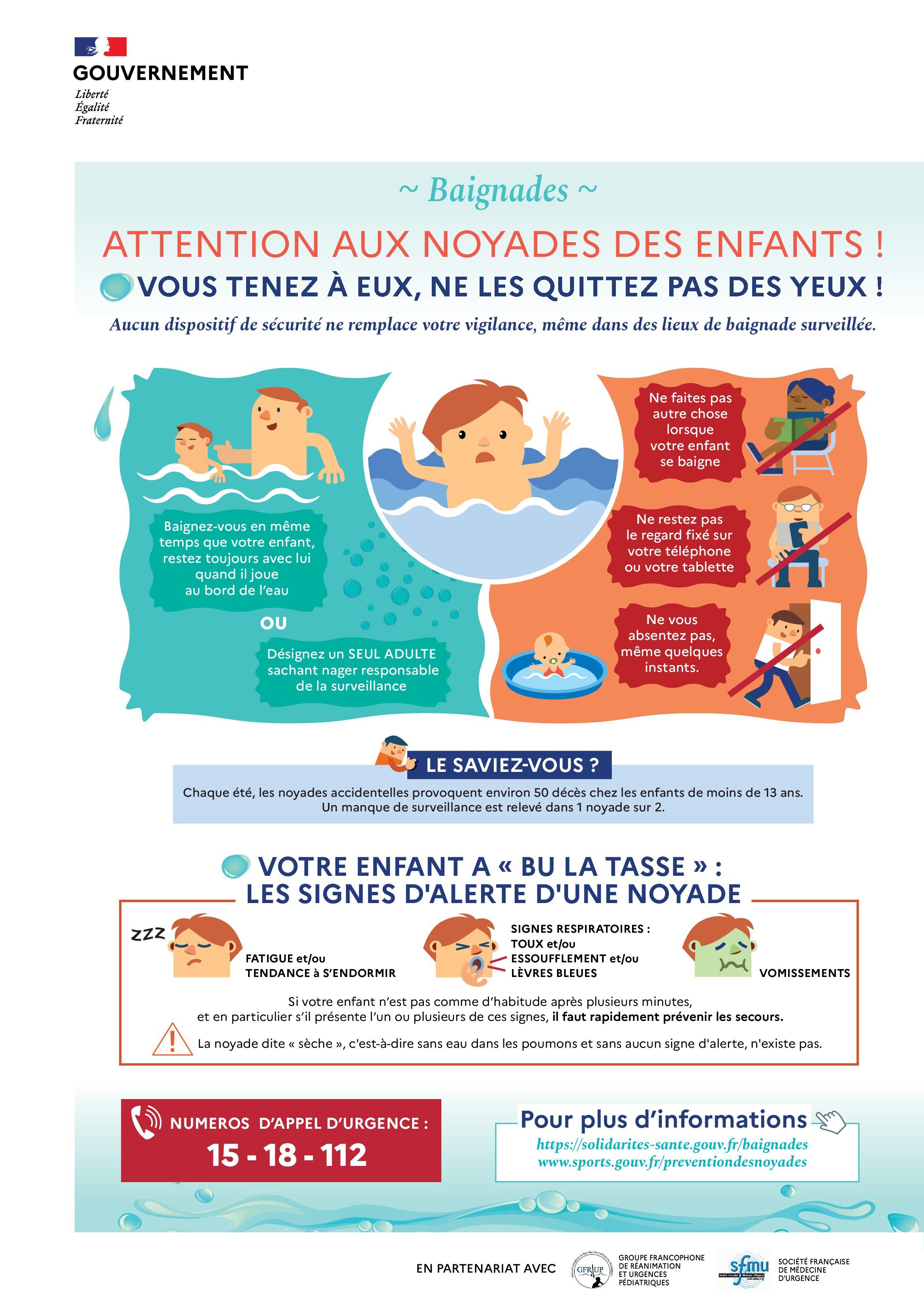 Attention aux noyades des enfants