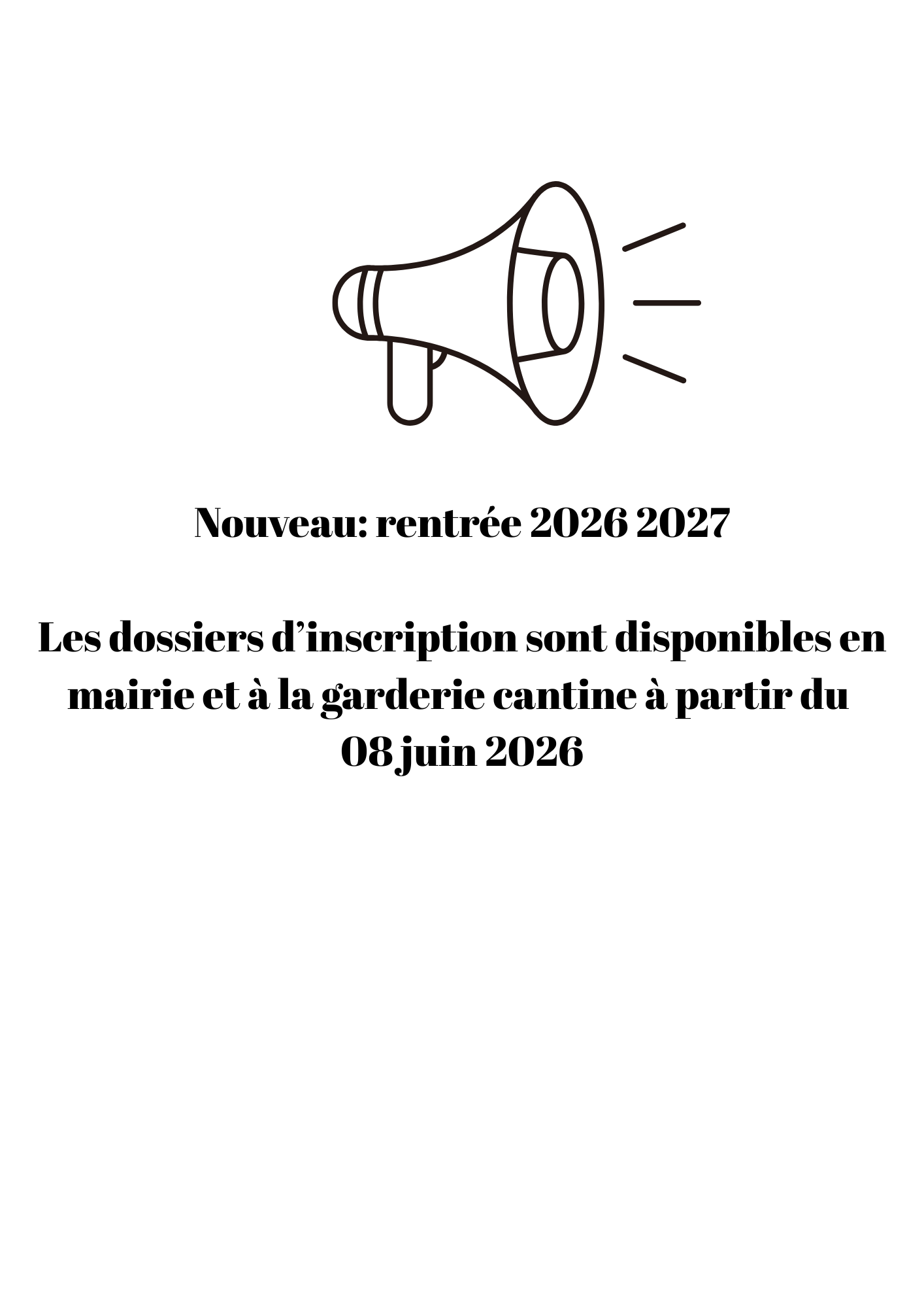 Nouveau rentrée 2026 2027 Les dossiers d’inscription sont disponibles (1)