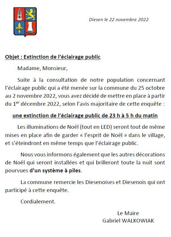 Résultat éclairage public